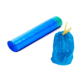 Мешки для мусора бытовые ПНД 120 литров с завязками, 75*90 см, 10 шт./рулон